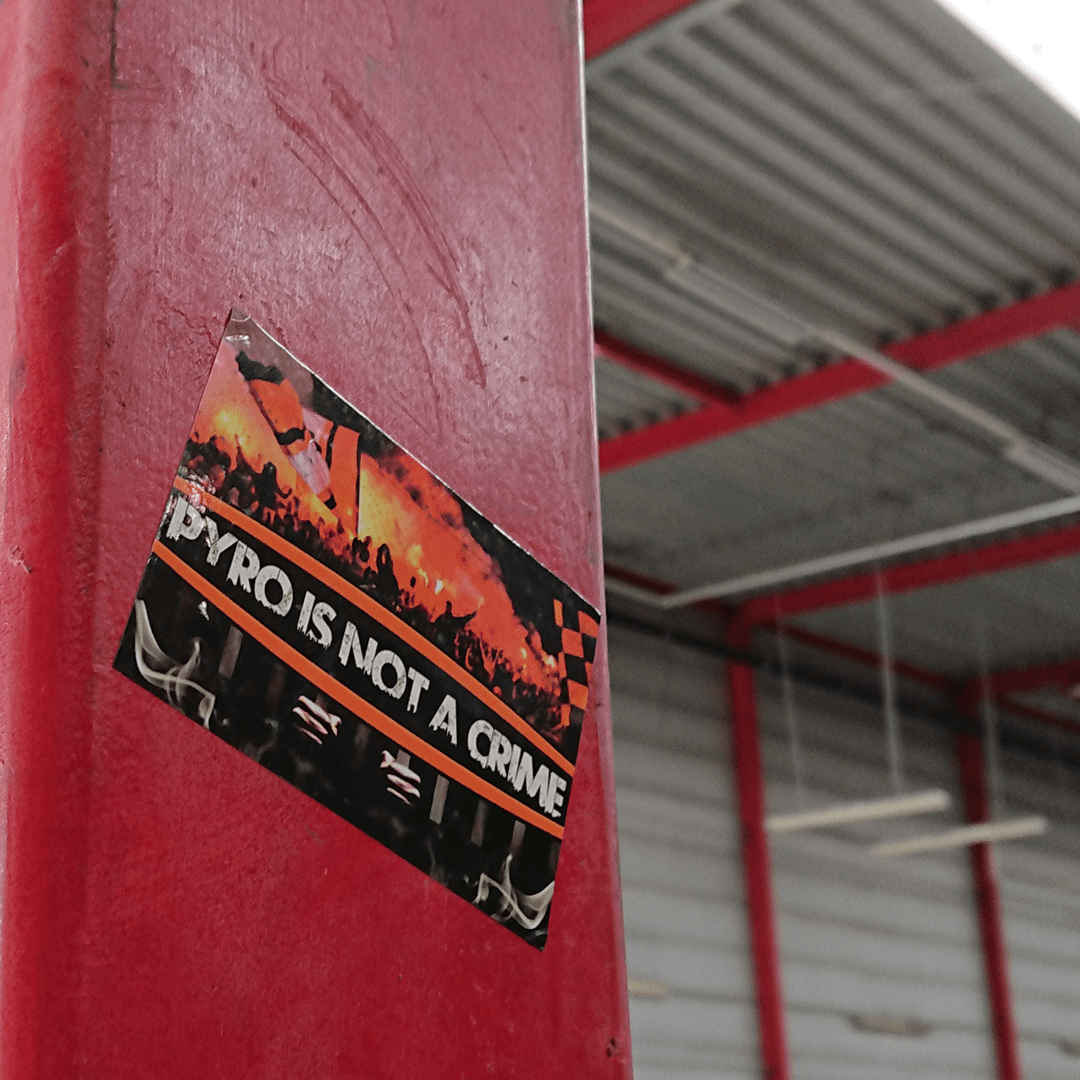 Orange Flares "Pyro is not a crime" - Plasma Blazer + Vinyl Sticker
