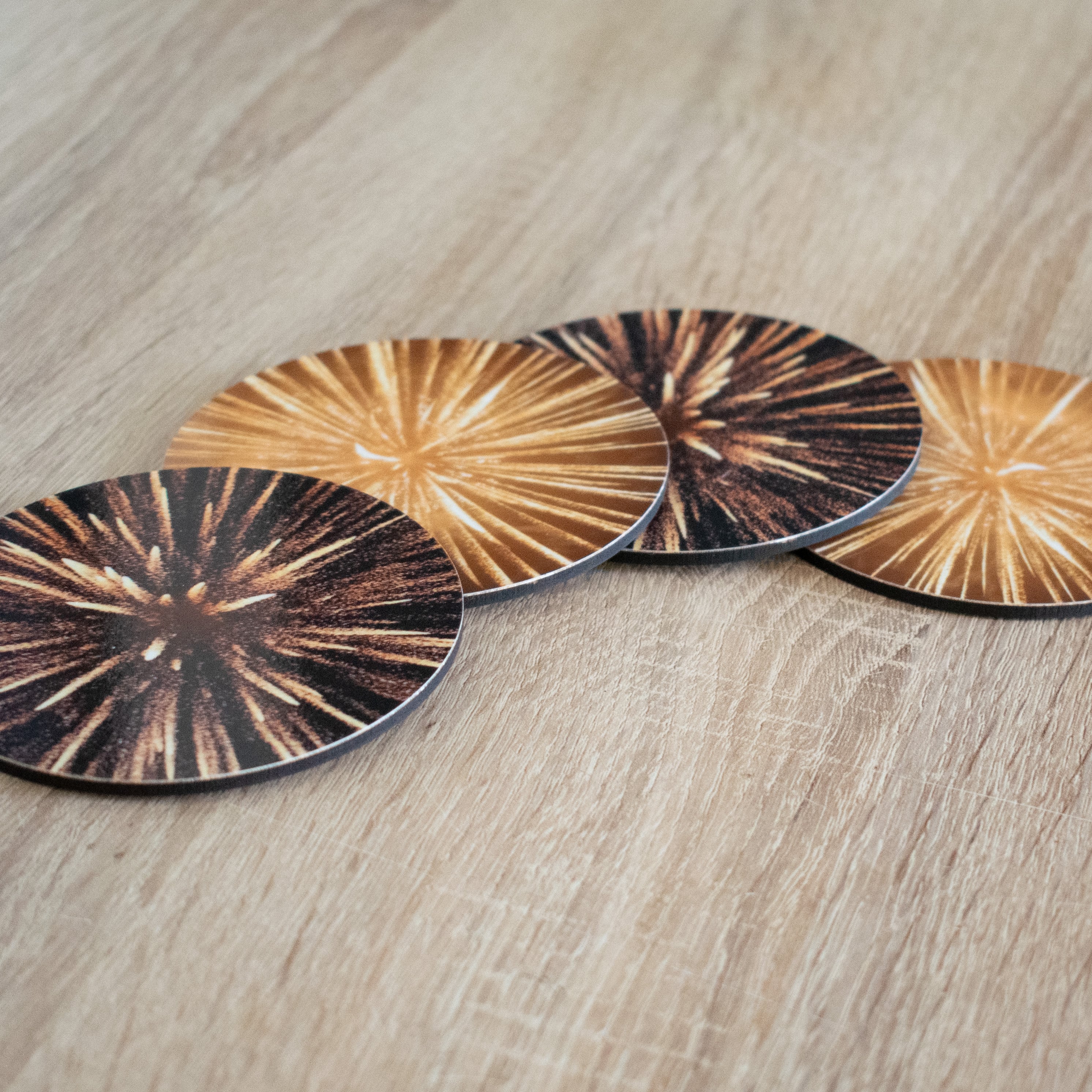 Golden Fireworks NEW - Coasters